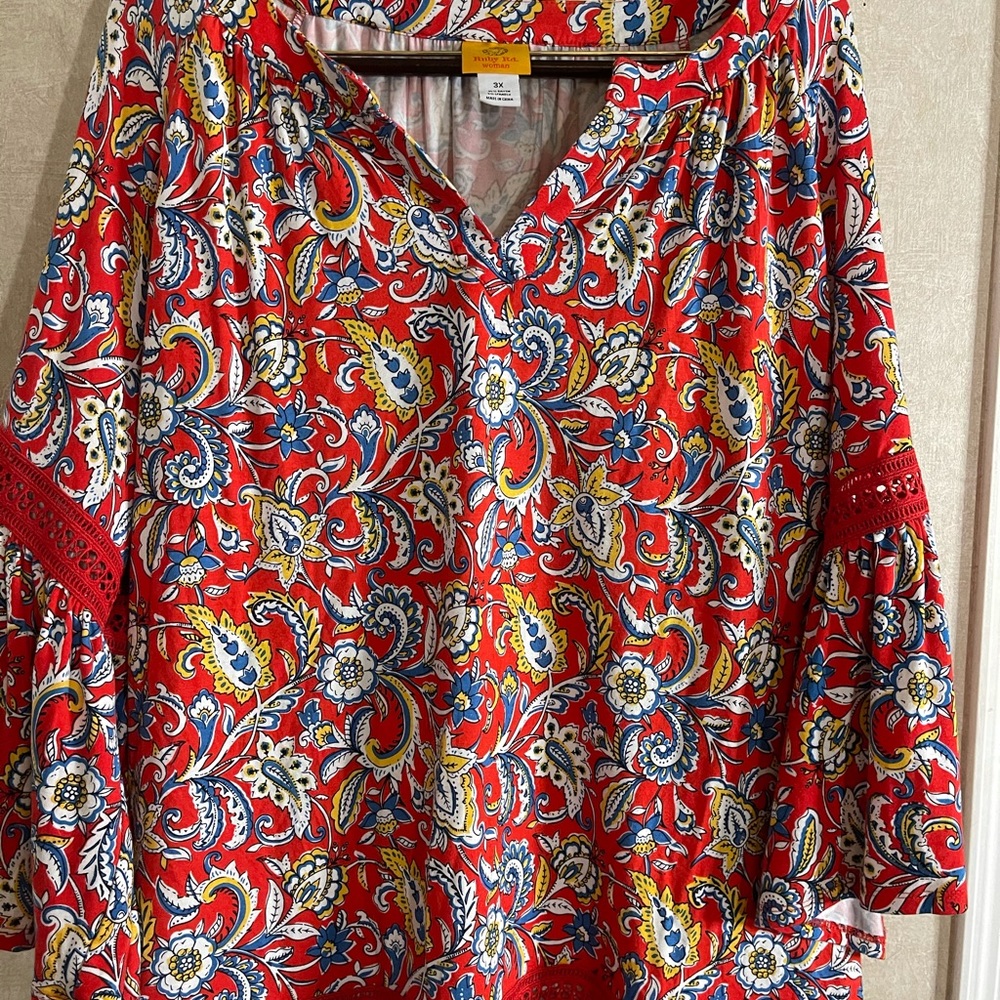 Ruby Road multicolored jersey blouse